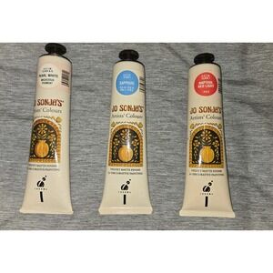 Jo Sonja's Acrylic Artist Velvet Matte Lot of 3, 2.5 Oz Less Then 10% Tubes Used